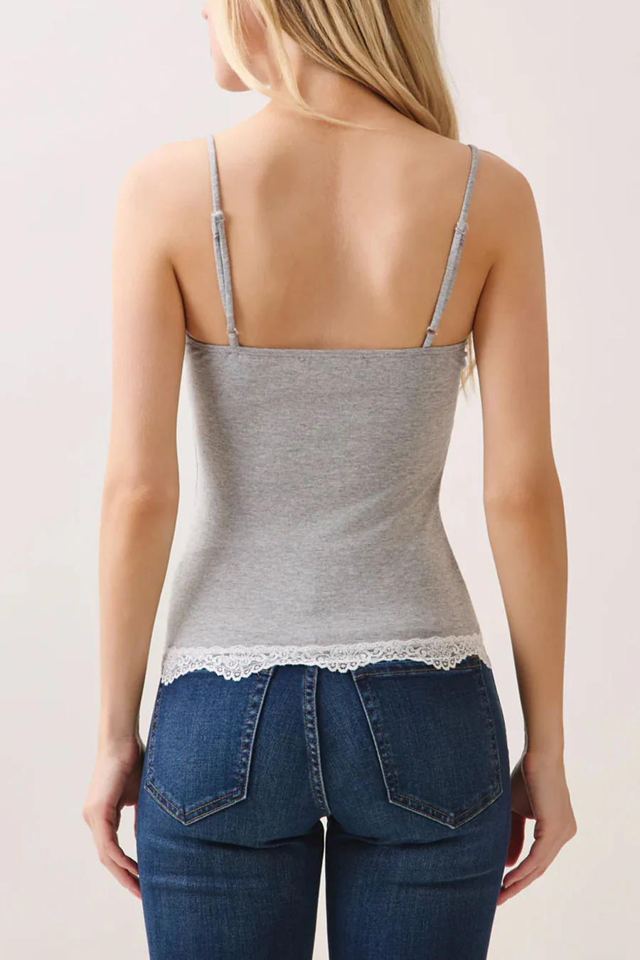 2000s Essential Double Contrast Lace Trimmed Y2K Cami Tank Top - Image 15