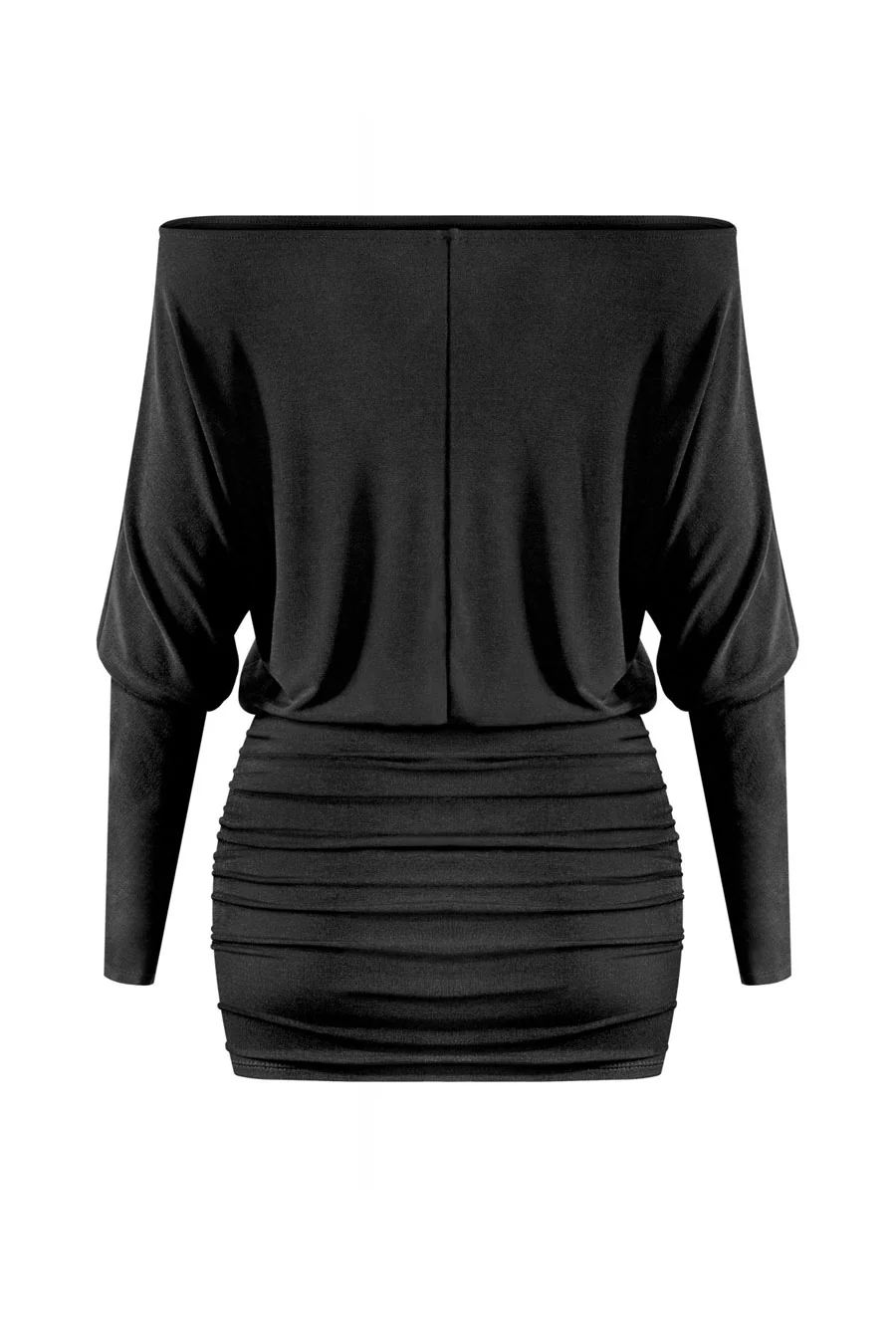 2000s Off-The-Shoulder Dolman Long Sleeve Mini Dress - Image 3