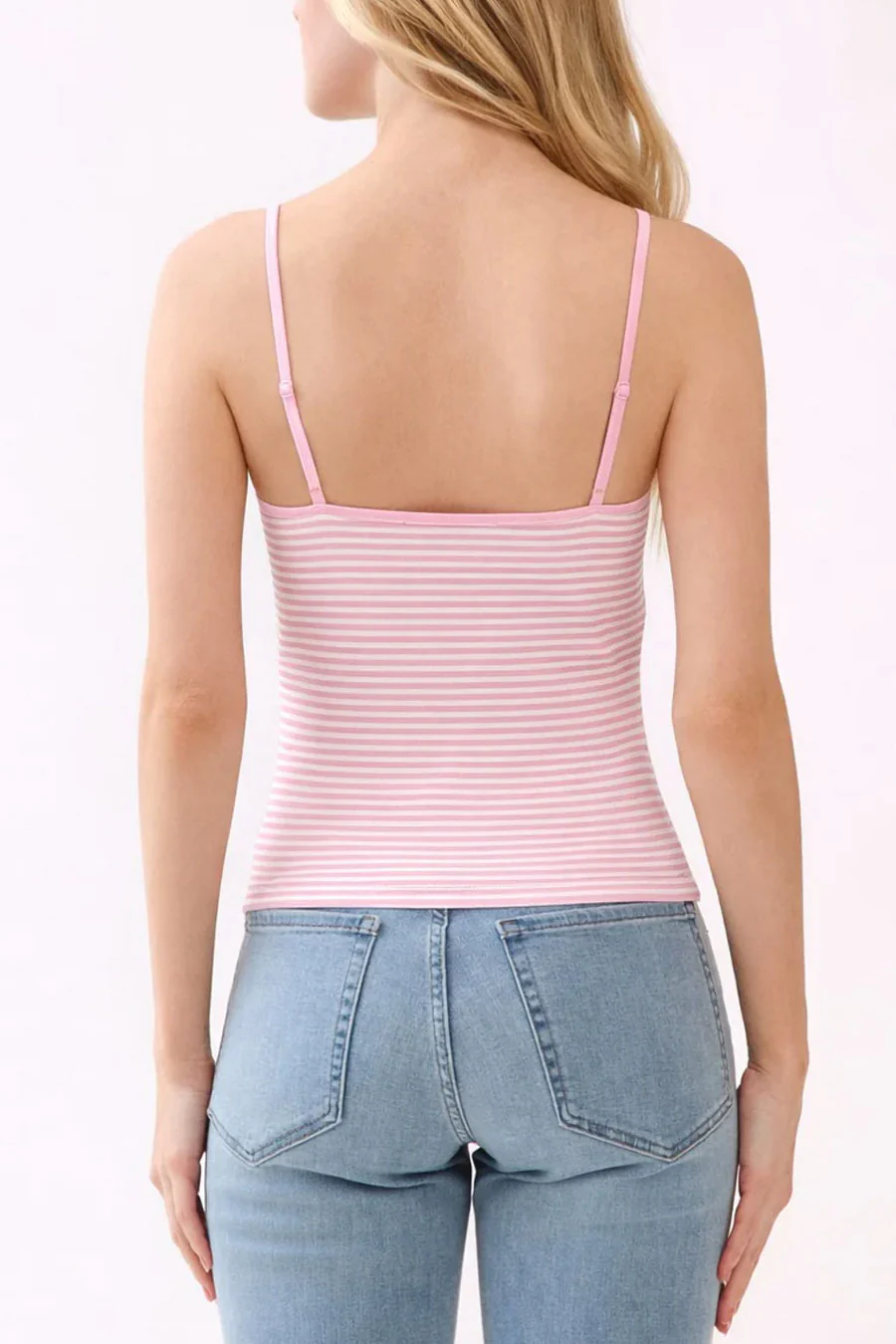 2000s Yarn-Dyed Stripe Adjustable Strap Cami Top - Image 9