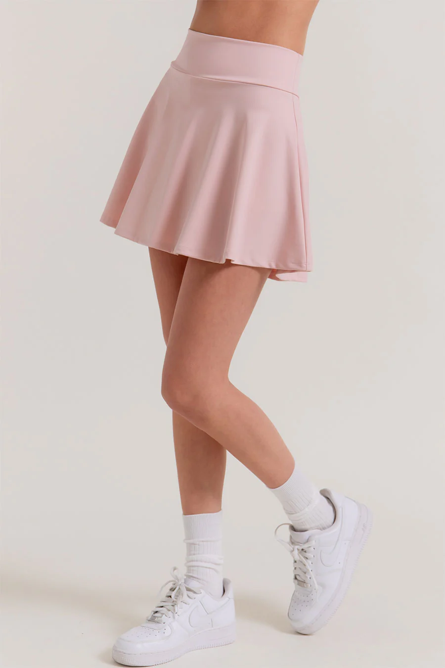 Basic Activewear Flare Tennis Mini Skirt with Inner Shorts - Image 4