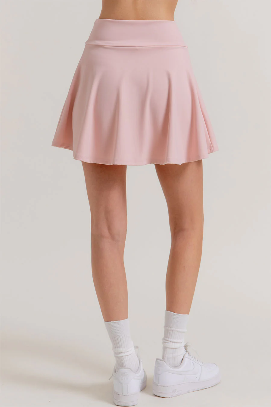 Basic Activewear Flare Tennis Mini Skirt with Inner Shorts - Image 5