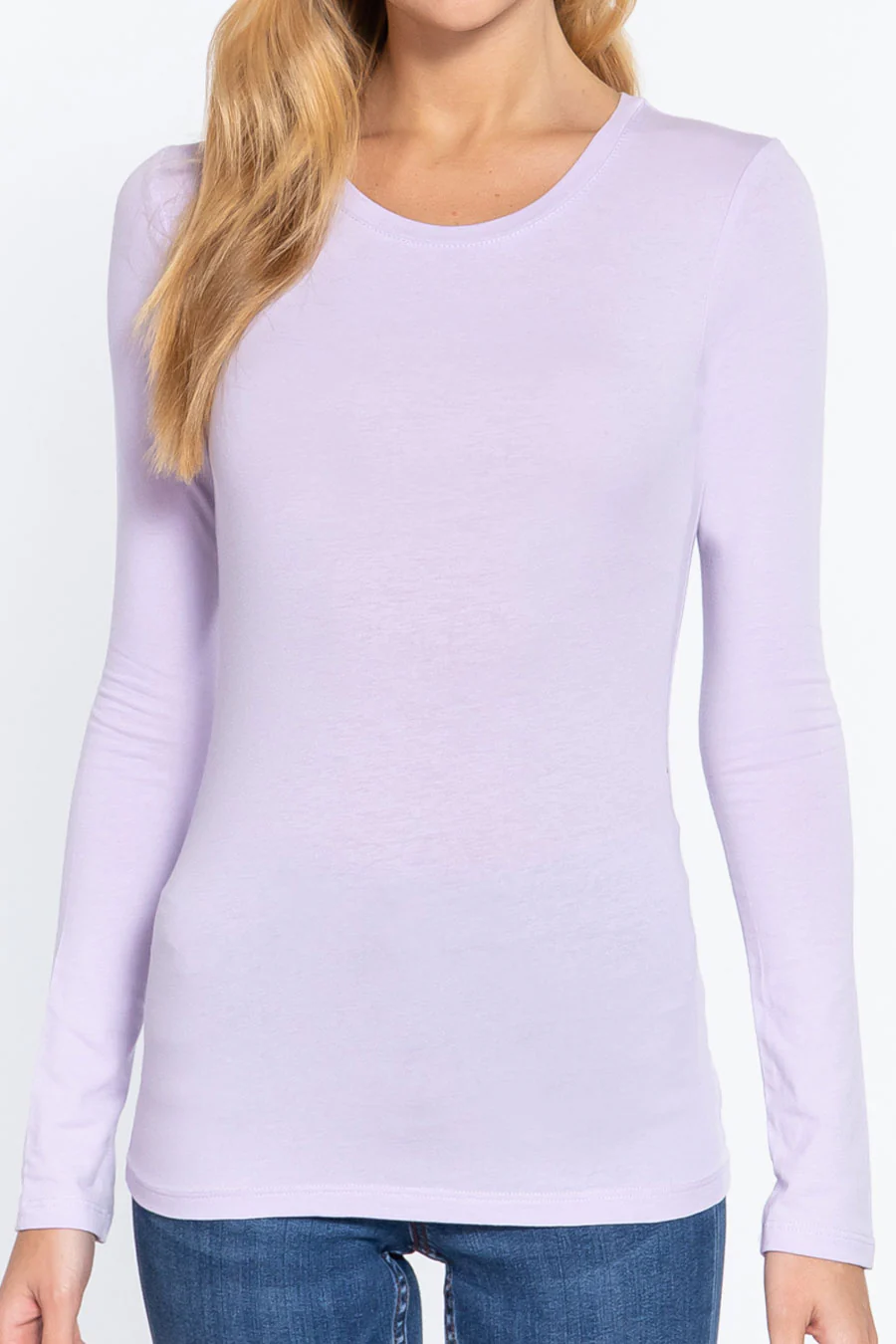 Basic Crew Neck Cotton Jersey T-Shirt Top - Image 15
