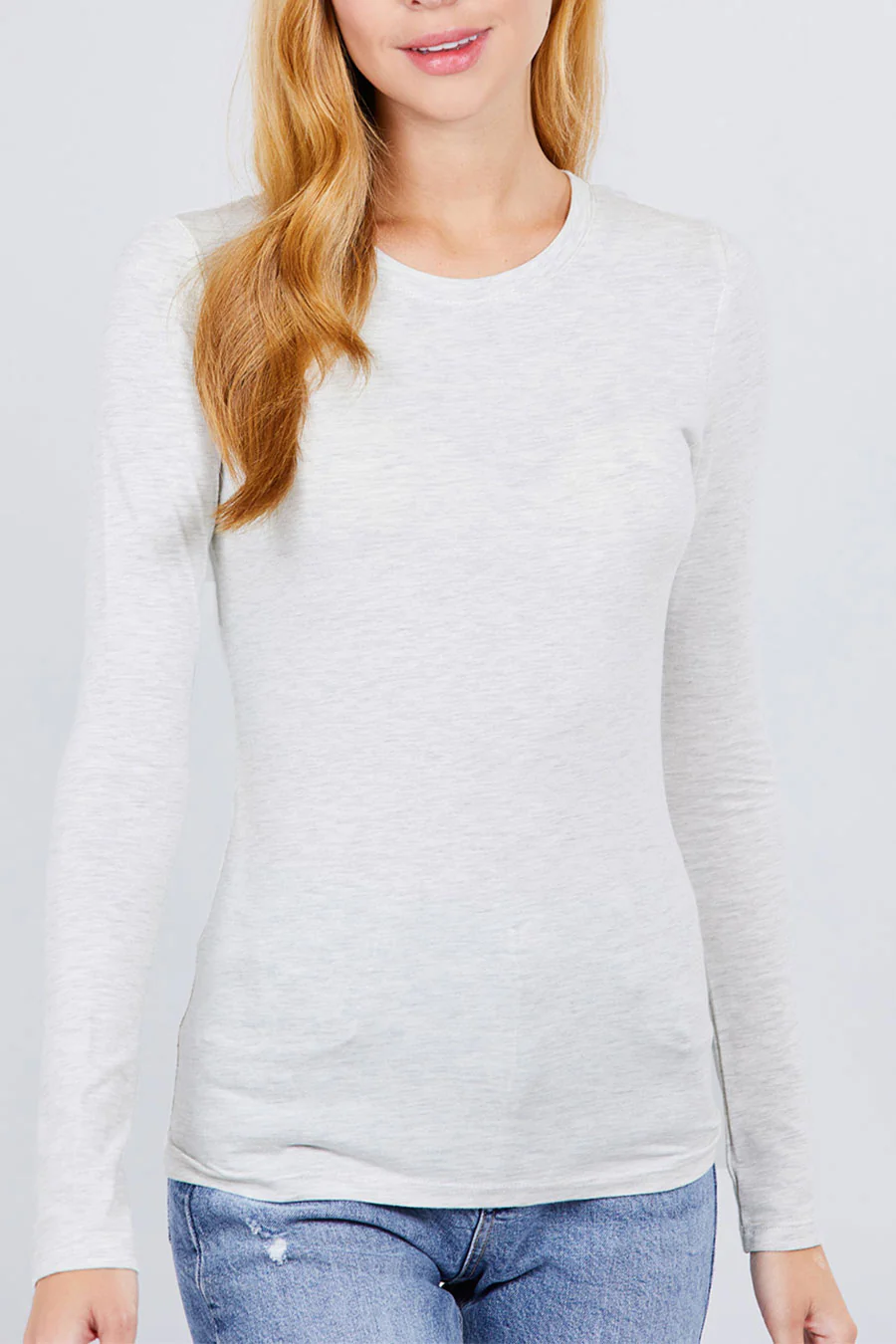 Basic Crew Neck Cotton Jersey T-Shirt Top - Image 17
