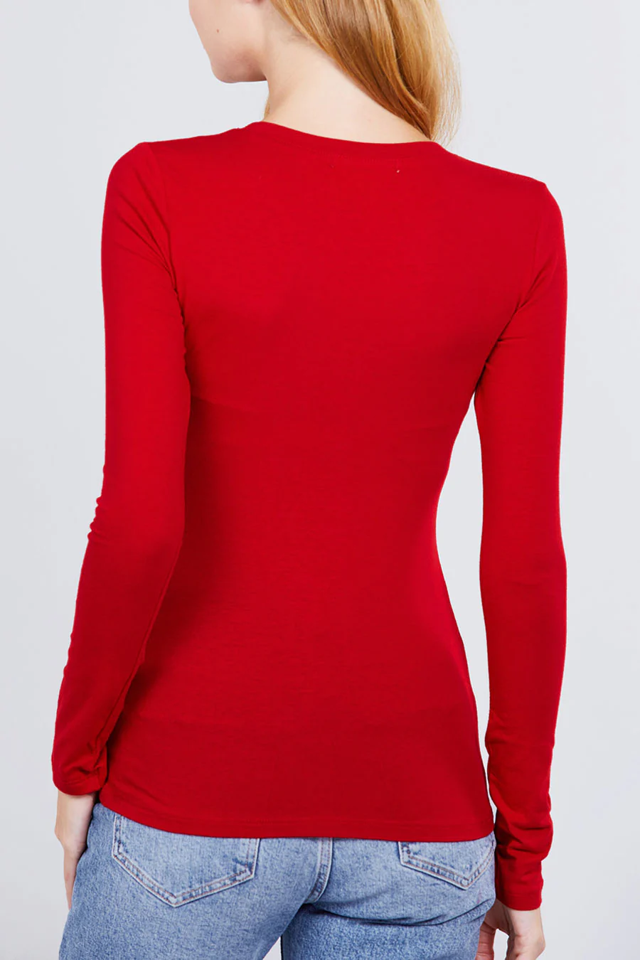 Basic Crew Neck Cotton Jersey T-Shirt Top - Image 29