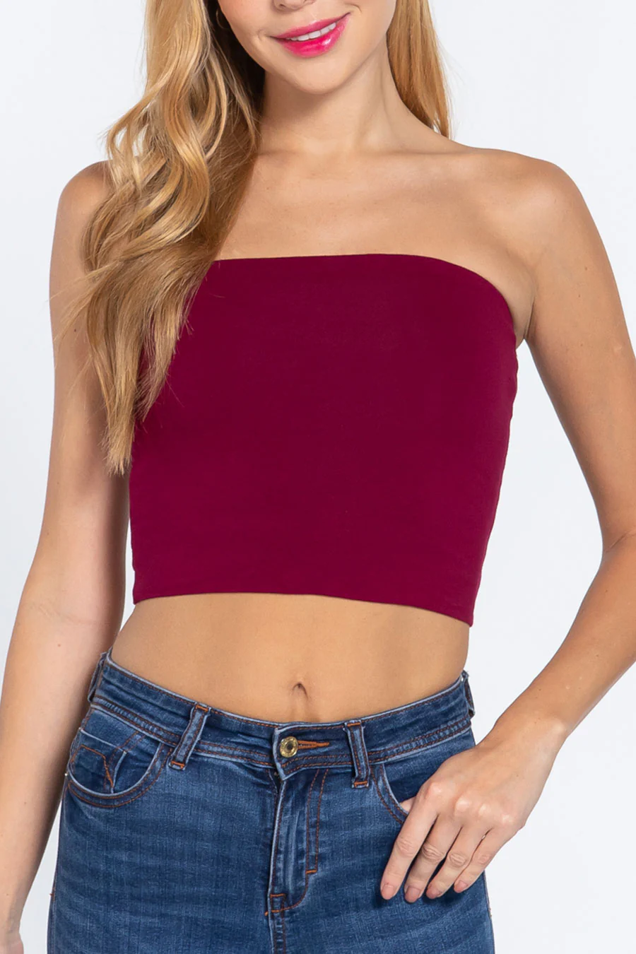Basic Double-Layered Crop Tube Top - Image 6