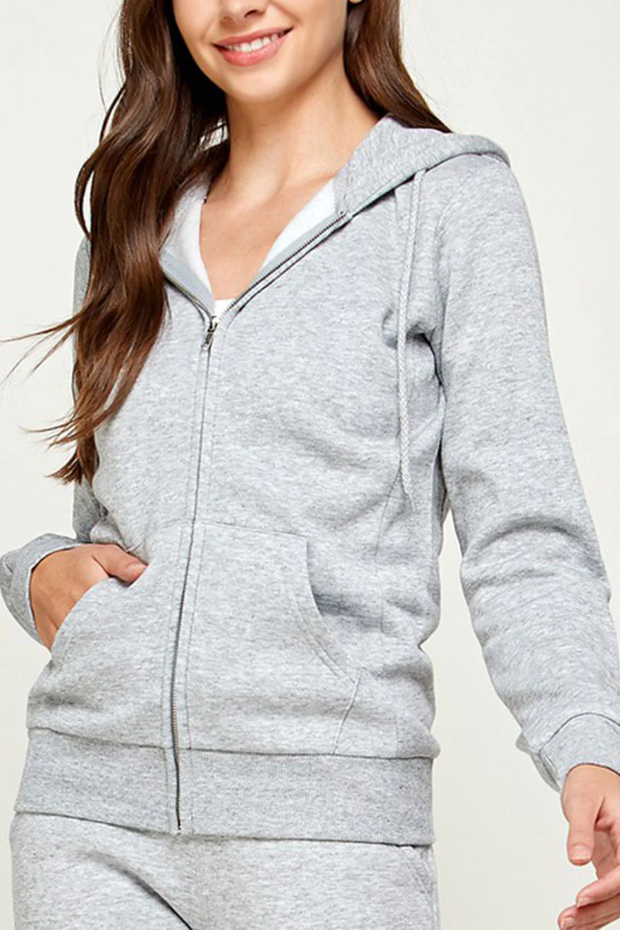 Basic Fleece Front Zip-Up Hoodie Sweatshirts Jacket with Super Soft Hand - Image 4