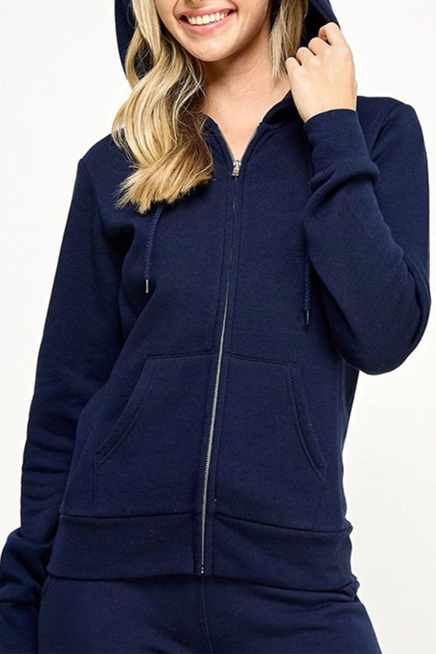 Basic Fleece Front Zip-Up Hoodie Sweatshirts Jacket with Super Soft Hand - Image 5