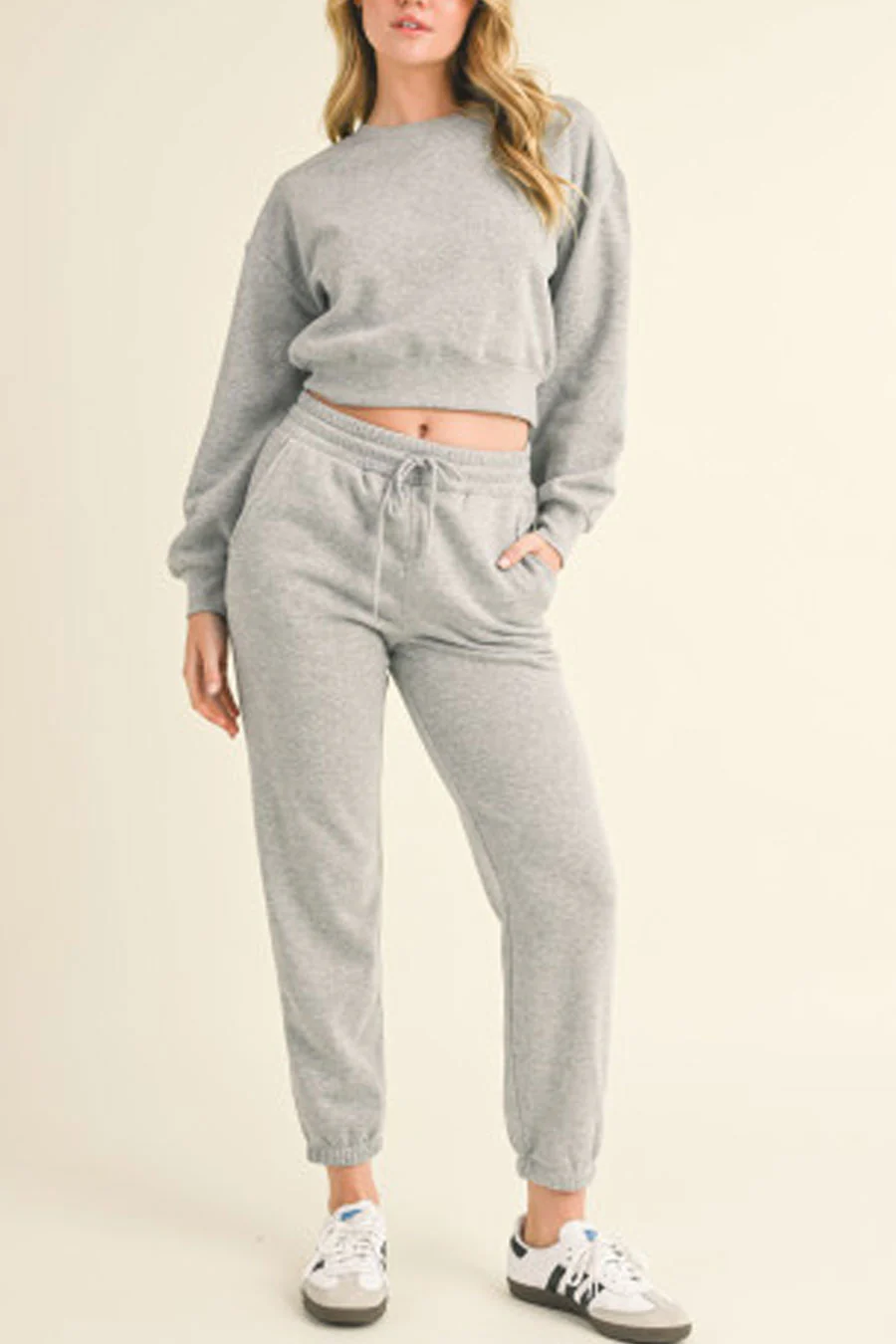 Basic Fleece Jogger Pants With Side Pockets - Image 4