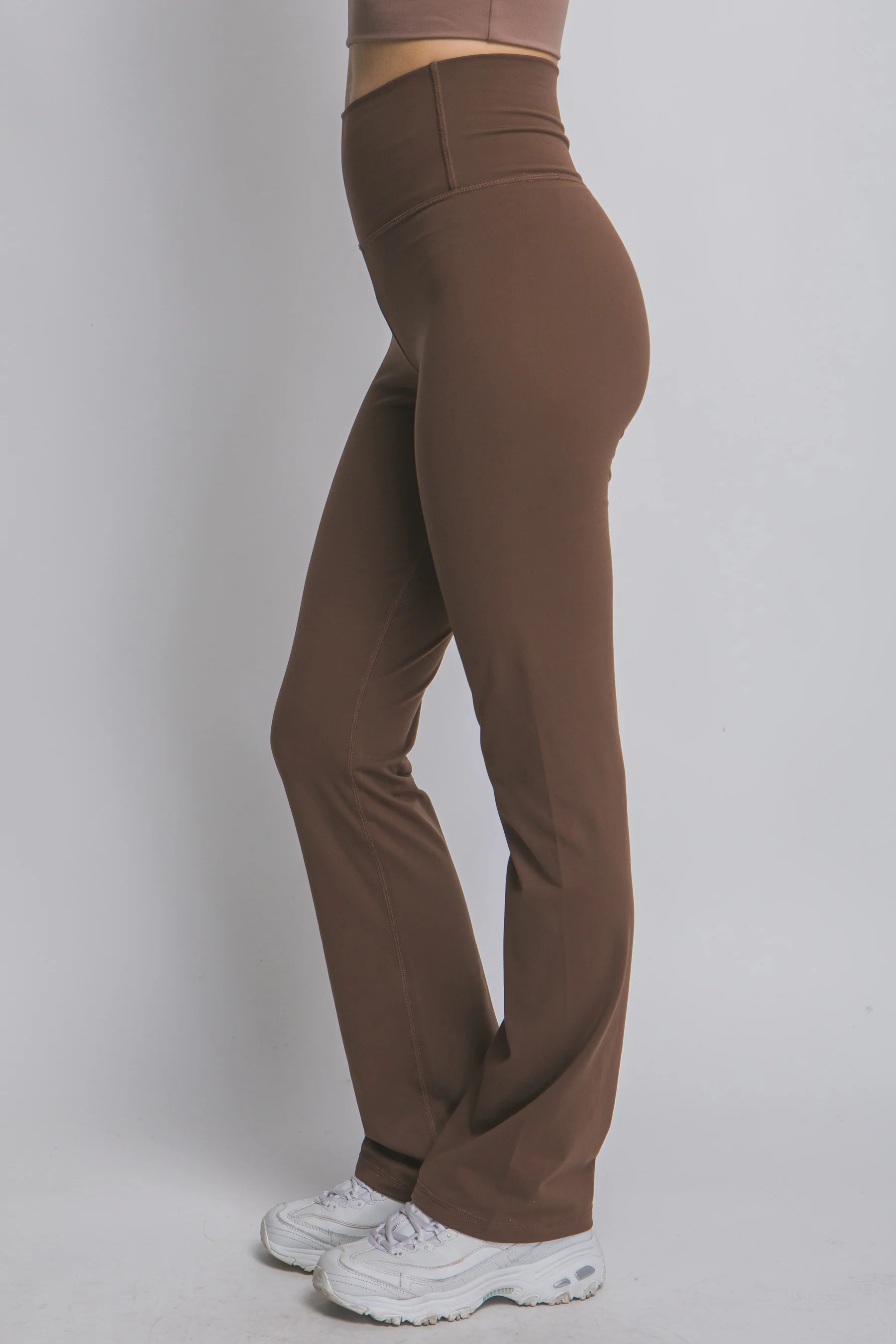 Basic High Waist Flare Activewear Leggings - Image 10