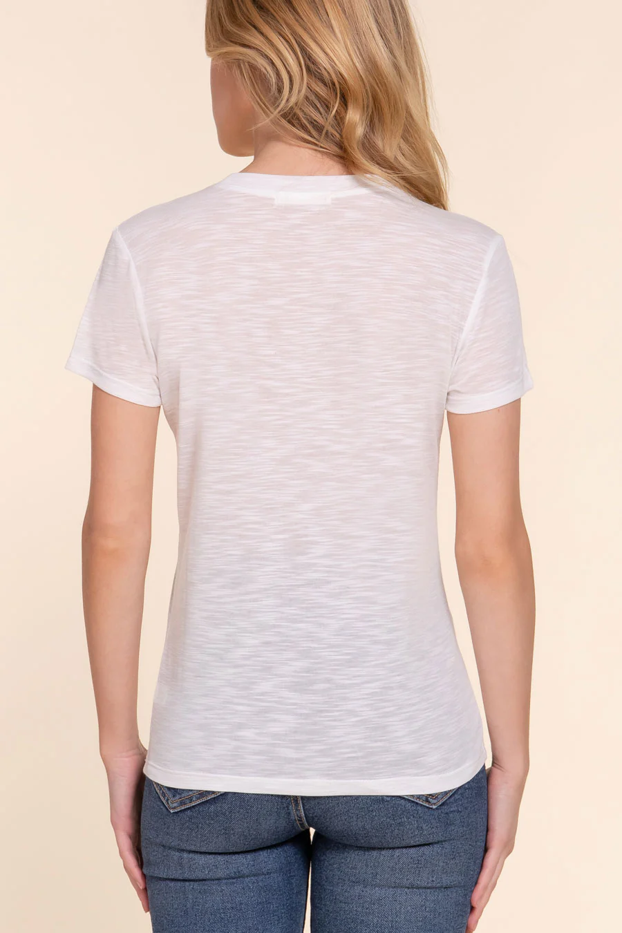 Basic Los Angeles Print Graphic Short Sleeve Fitted Slub Tee - Image 11