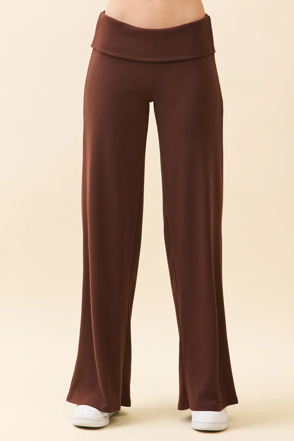 Basic Low-Rise Soft Wide Leg Fold Over Lounge Pants - Image 11