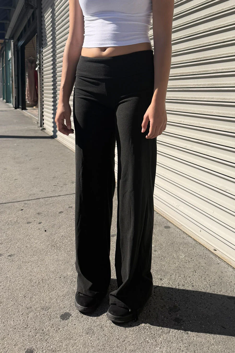 Basic Low-Rise Soft Wide Leg Fold Over Lounge Pants - Image 12