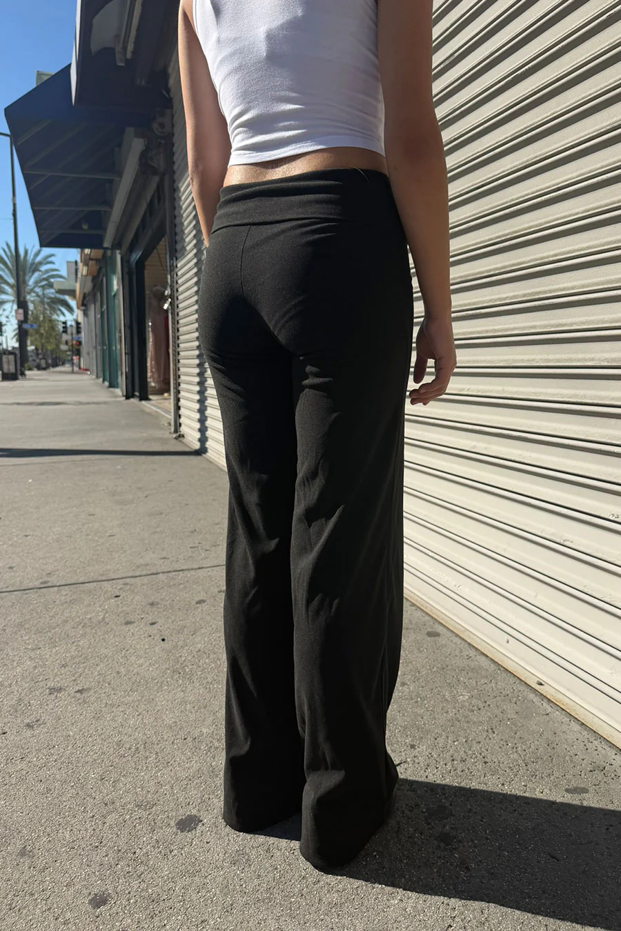 Basic Low-Rise Soft Wide Leg Fold Over Lounge Pants - Image 13