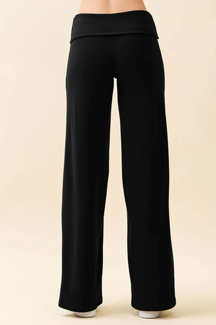 Basic Low-Rise Soft Wide Leg Fold Over Lounge Pants - Image 7