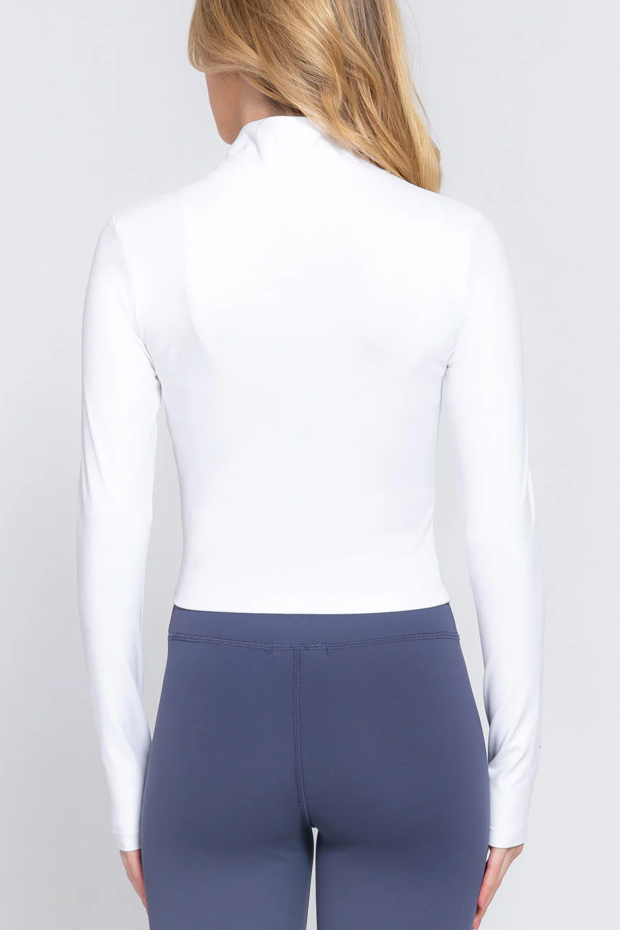 Basic Mock Neck Zip-Up Activewear Jacket - Image 21
