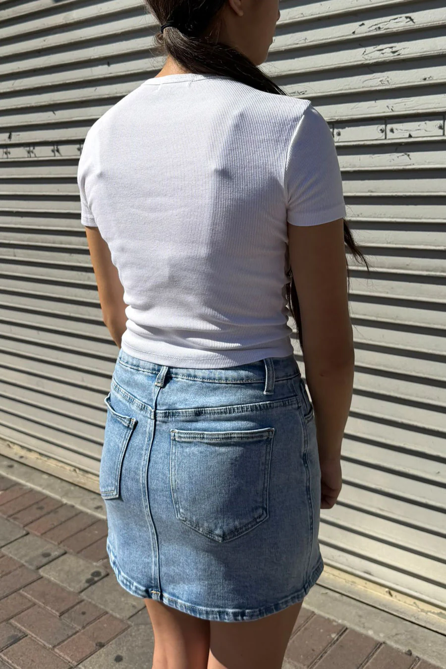 Basic Short Sleeve Cotton Baby Rib Tee - Image 20
