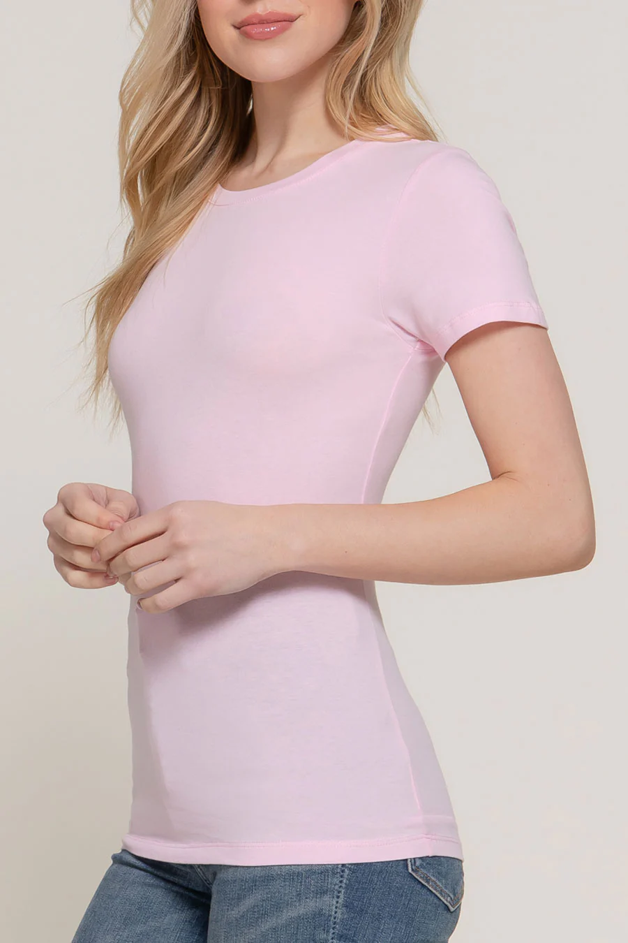 Basic Short Sleeve Crew Neck T-Shirt - Image 15