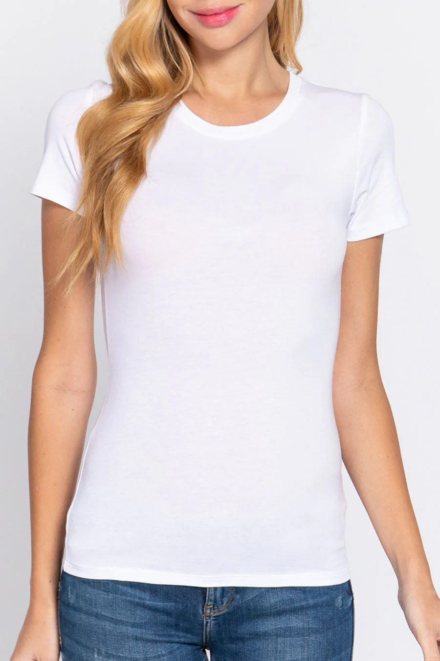 Basic Short Sleeve Crew Neck T-Shirt - Image 5