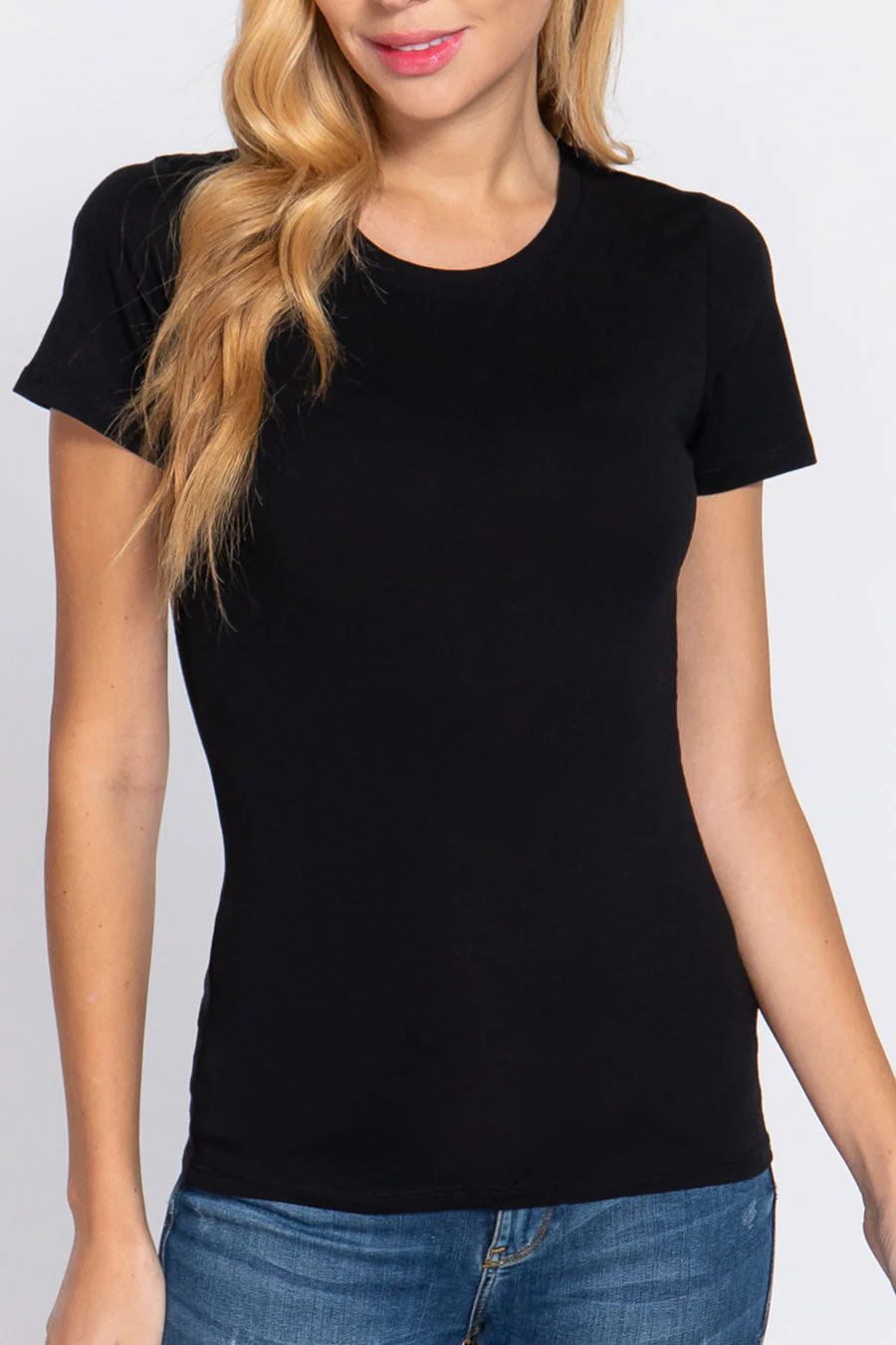Basic Short Sleeve Crew Neck T-Shirt - Image 7