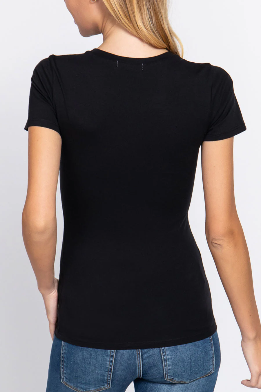 Basic Short Sleeve Crew Neck T-Shirt - Image 8