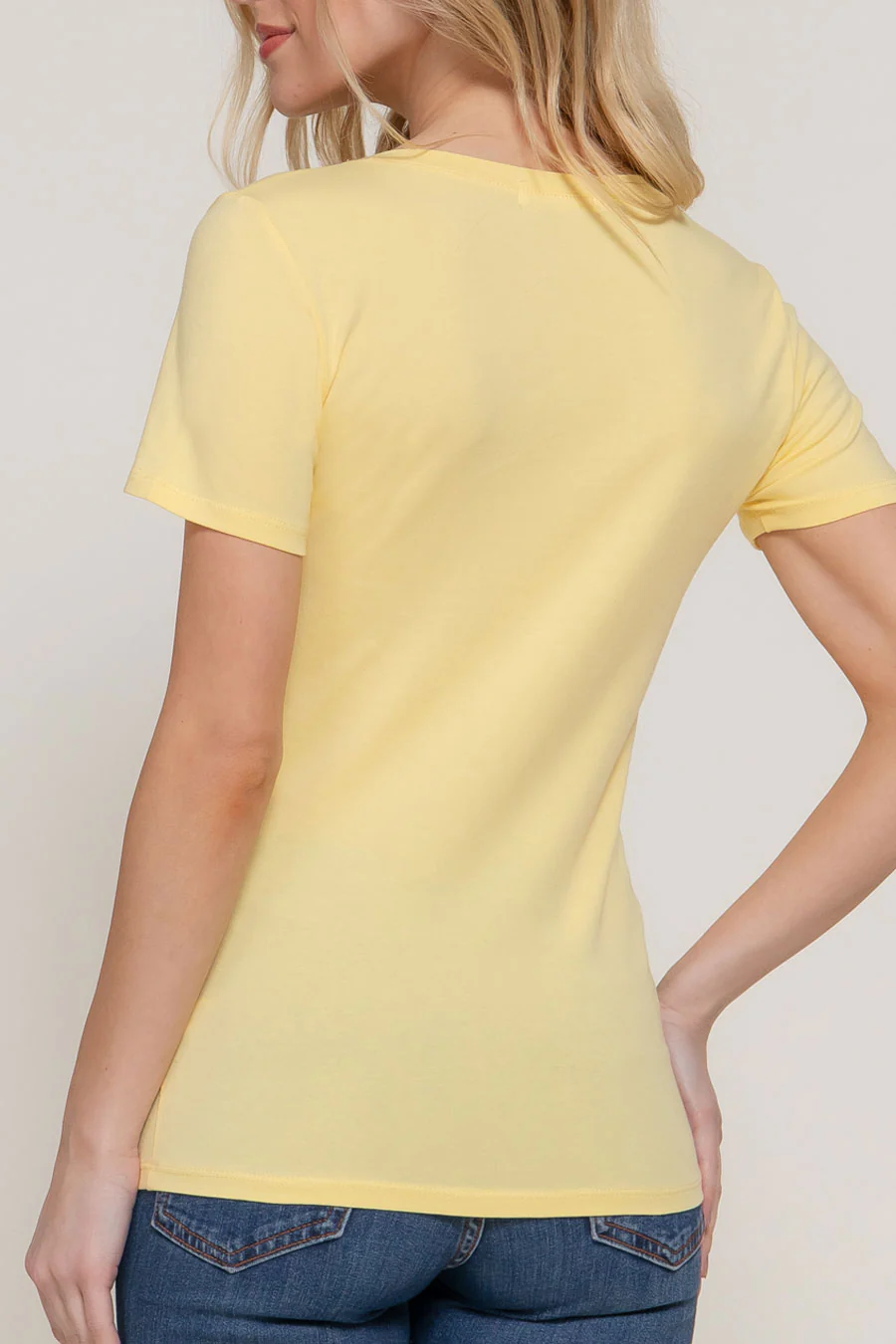 Basic Short Sleeve Scoop Neck T-Shirt Top - Image 21