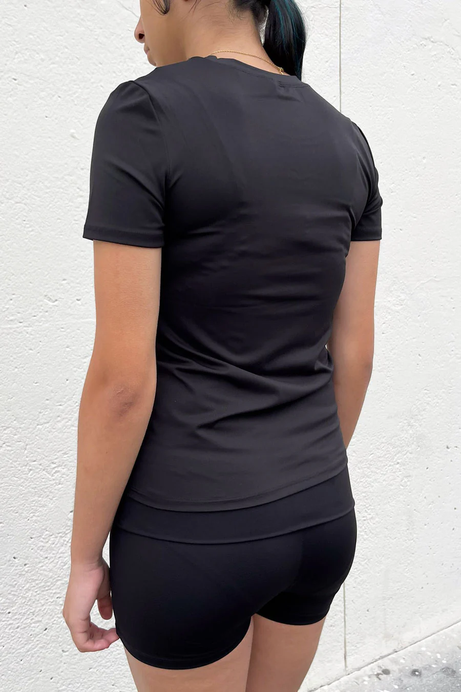 Basic Short Sleeve Side Seam Activewear Top - Image 3