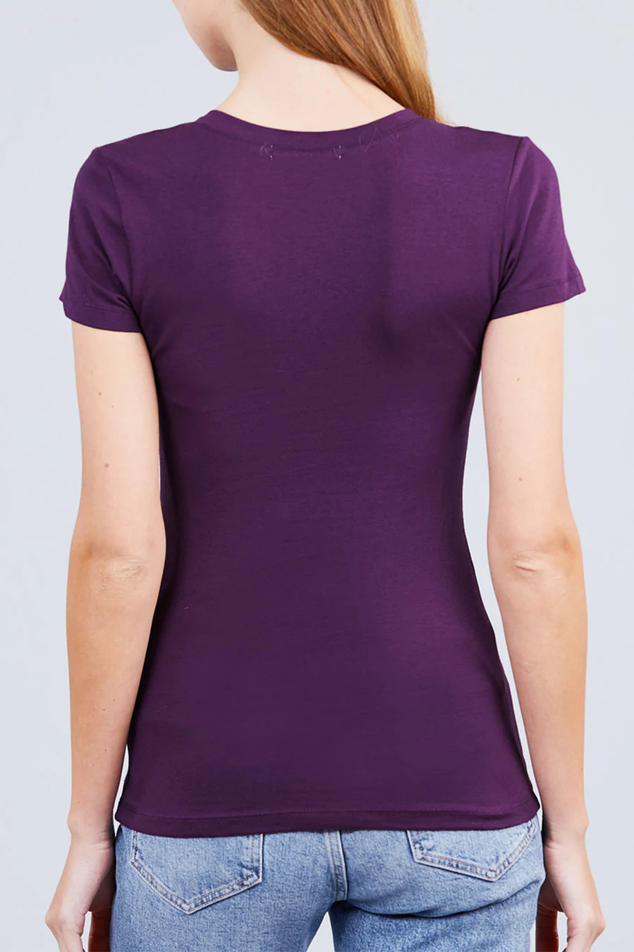 Basic Short Sleeve V-Neck T-Shirt - Image 15