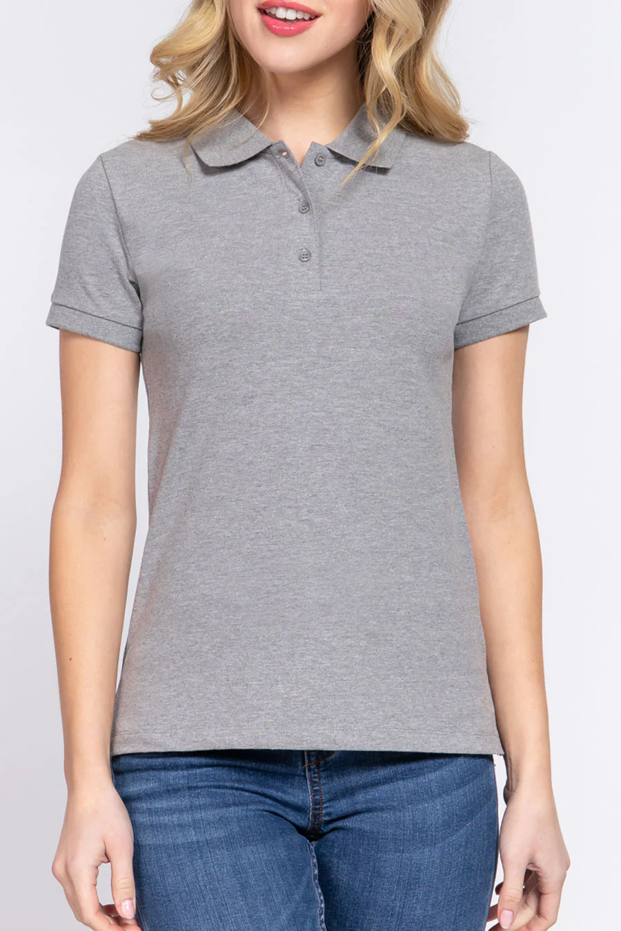 Basic Short Sleeveless Classic Polo Uniform Shirt - Image 15
