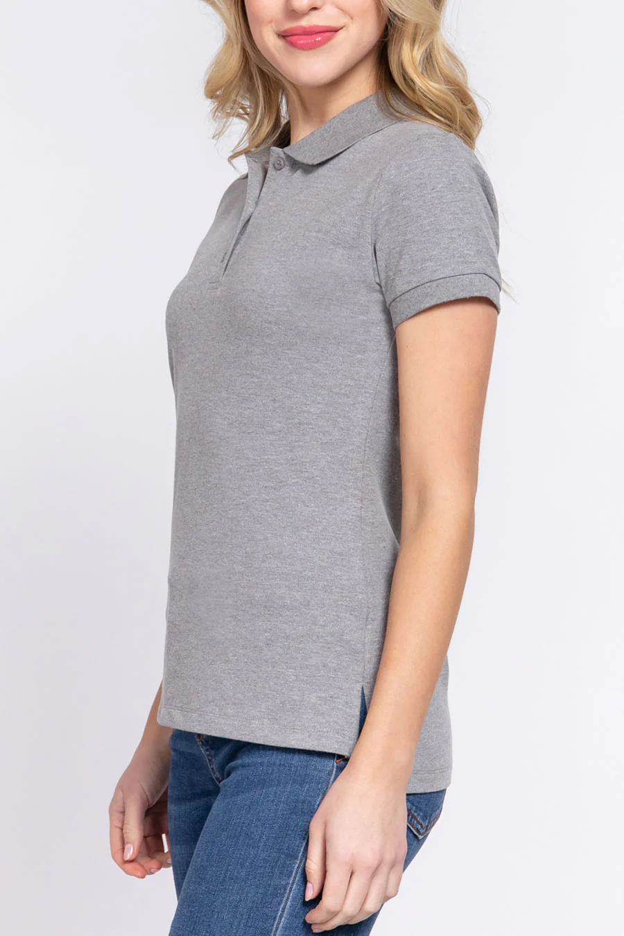 Basic Short Sleeveless Classic Polo Uniform Shirt - Image 16