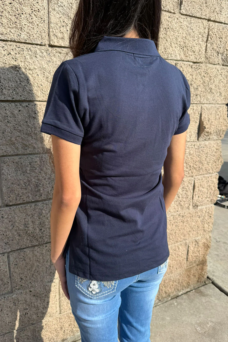 Basic Short Sleeveless Classic Polo Uniform Shirt - Image 2