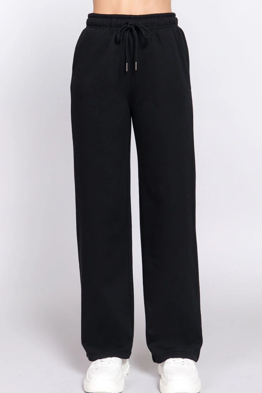 Basic Straight Leg Inner Fleece French Terry Jogger Sweatpants - Image 10