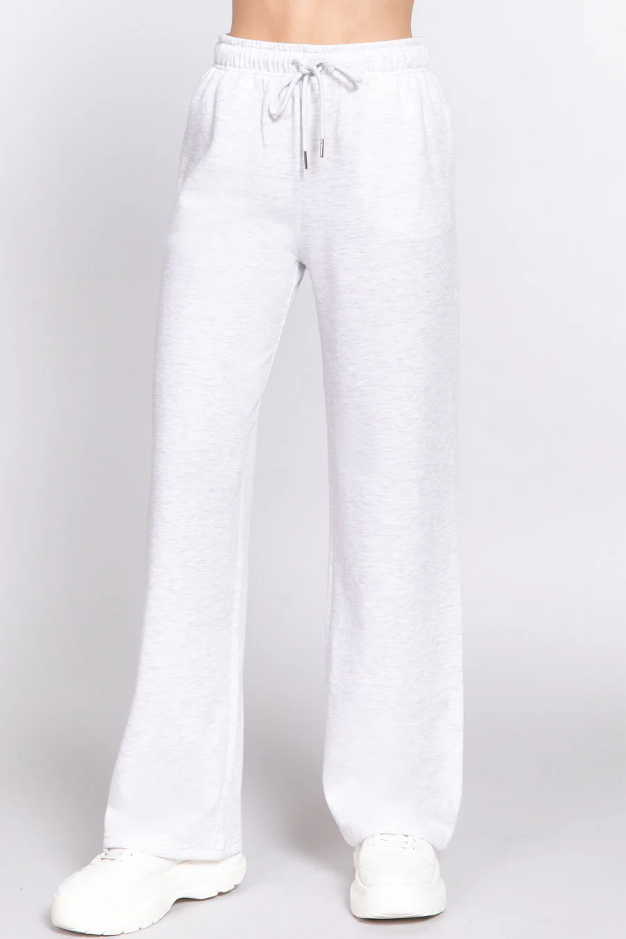 Basic Straight Leg Inner Fleece French Terry Jogger Sweatpants - Image 5