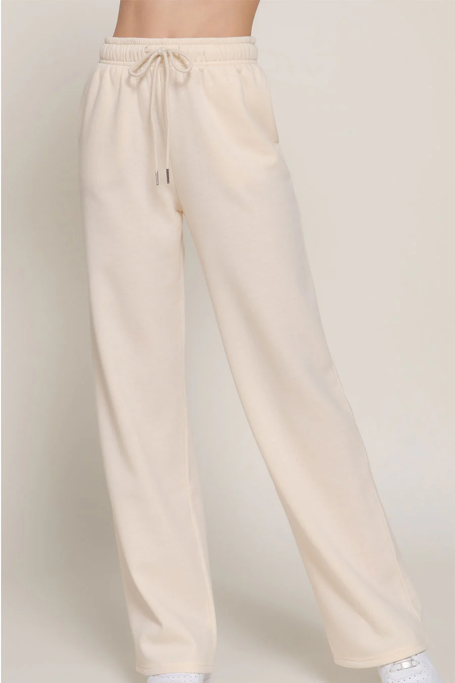 Basic Straight Leg Inner Fleece French Terry Jogger Sweatpants - Image 6