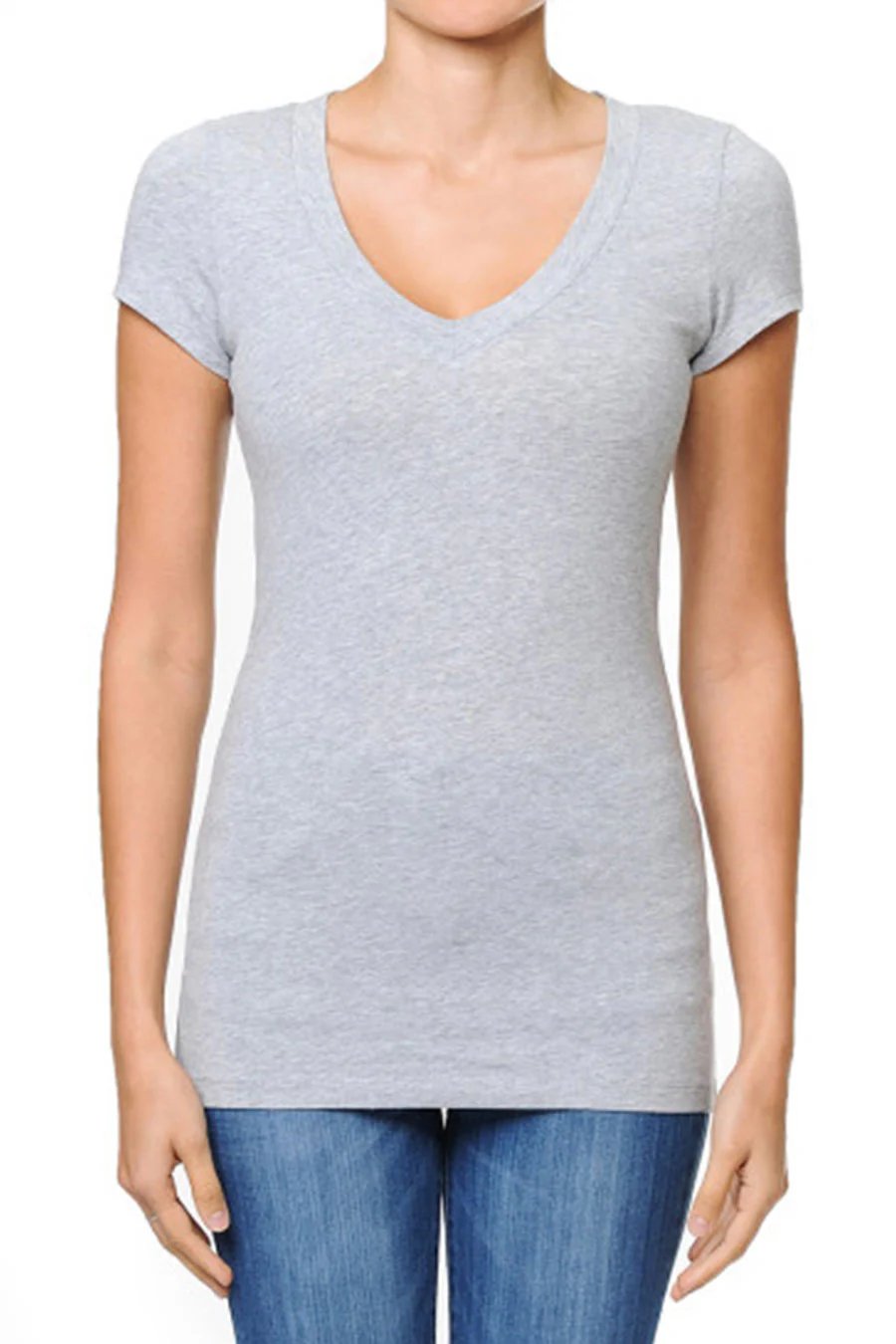 Basic V-Neck Short Sleeve Top - Image 10