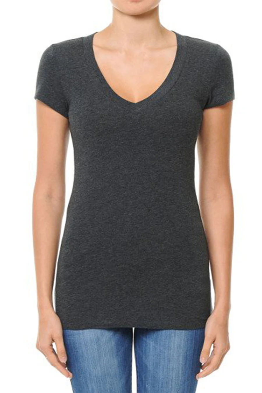 Basic V-Neck Short Sleeve Top - Image 11