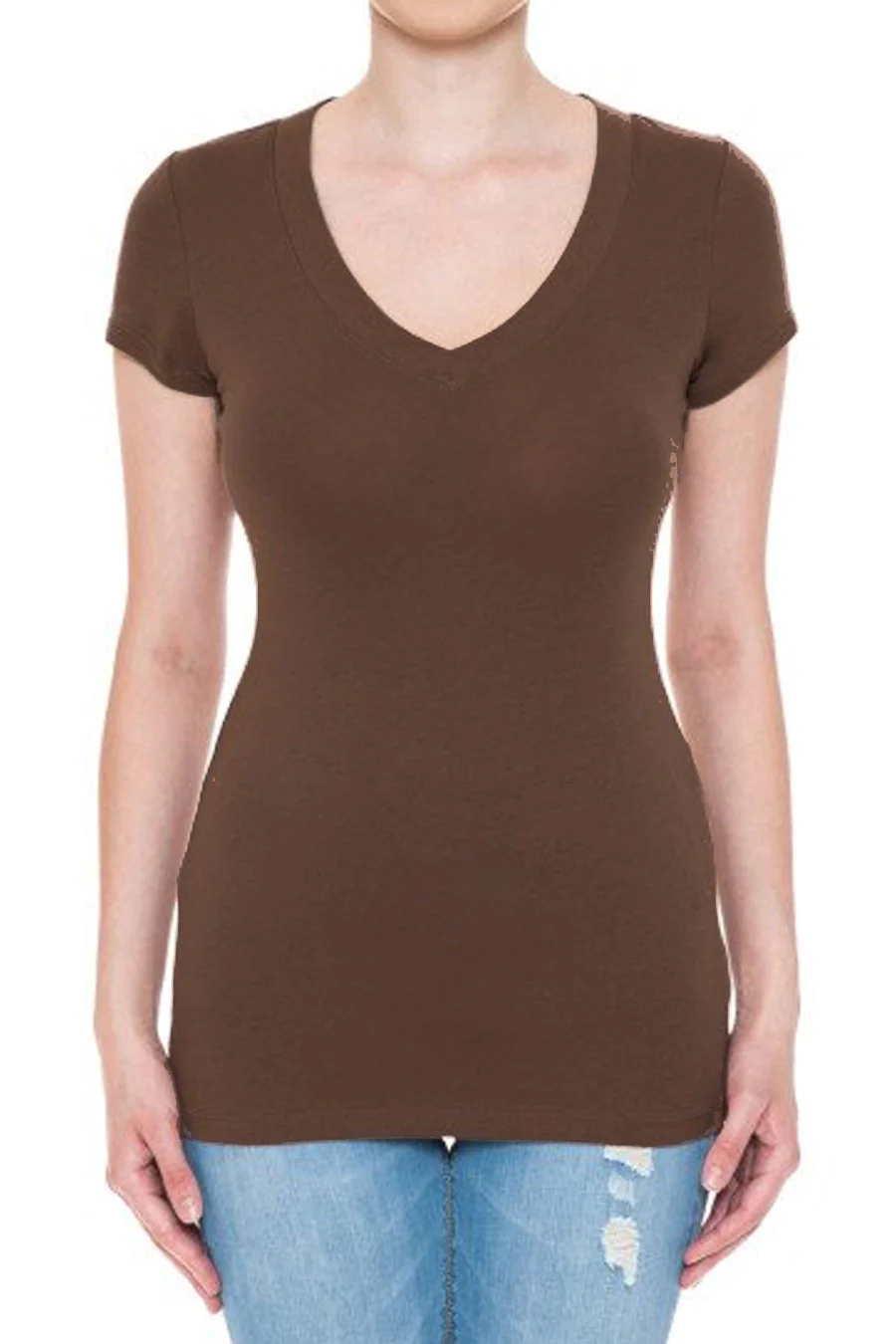 Basic V-Neck Short Sleeve Top - Image 14