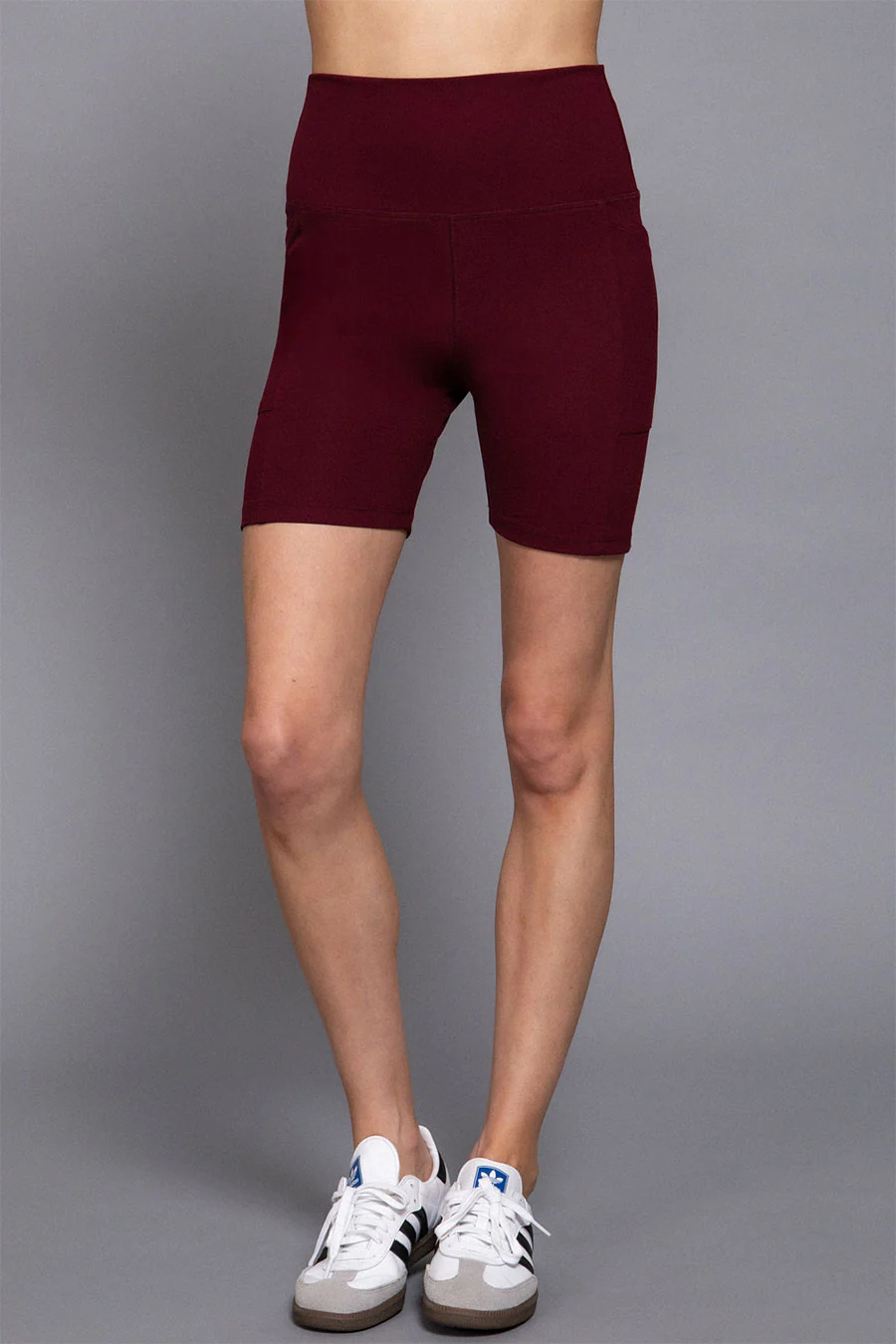 Basic Waist Band Activewear Bike Shorts With Pocket - Image 6