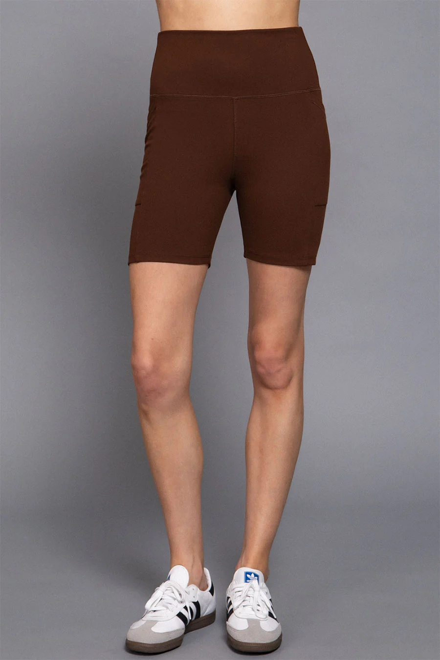 Basic Waist Band Activewear Bike Shorts With Pocket - Image 8