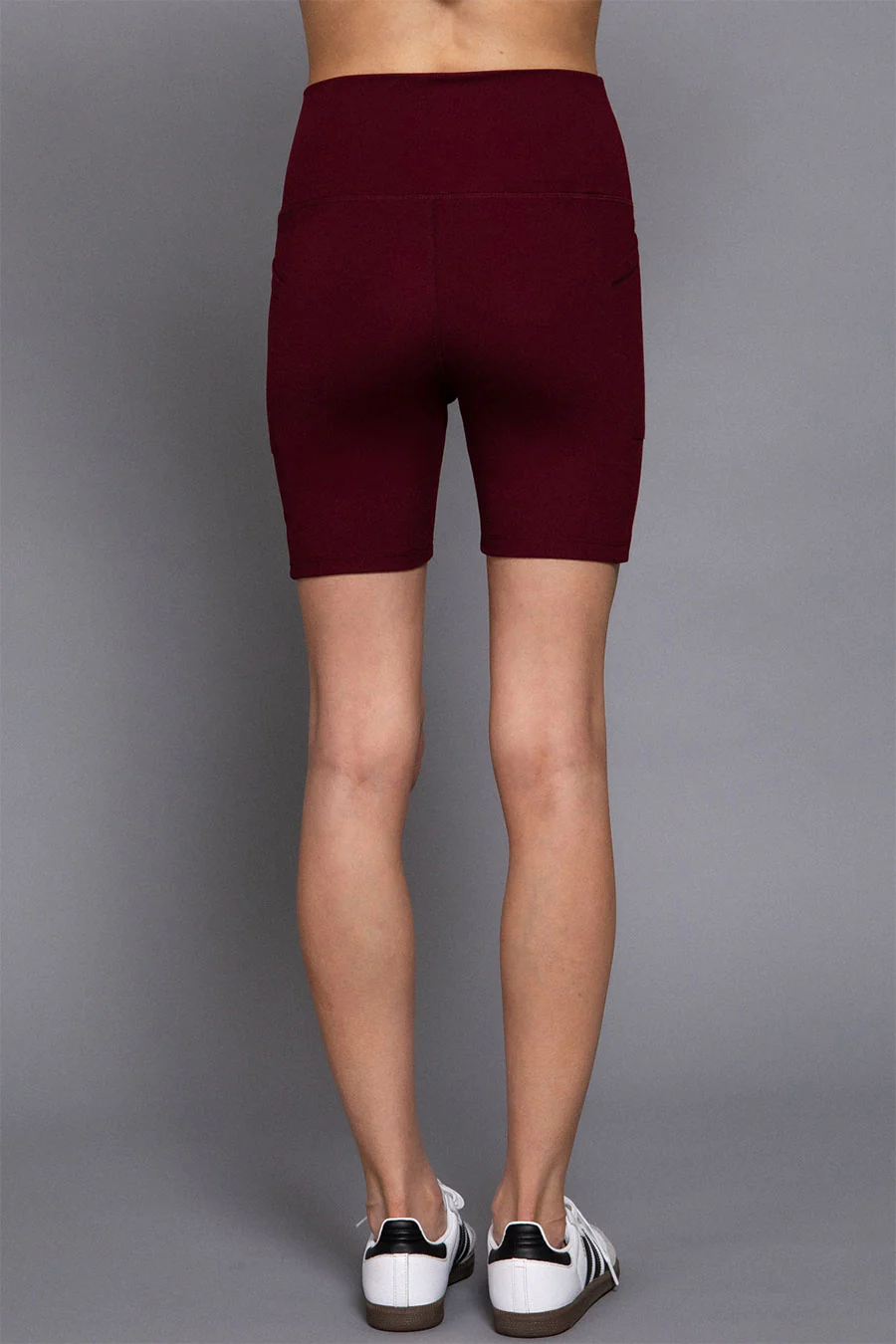 Basic Waist Band Activewear Bike Shorts With Pocket - Image 9