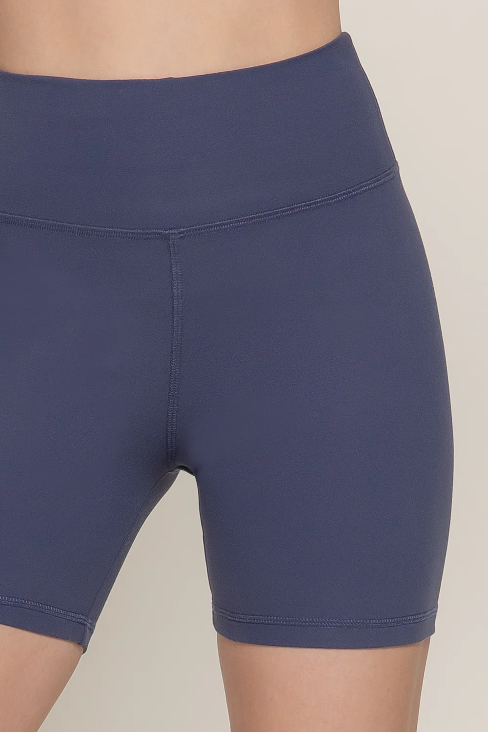 Basic Waist Band Power Stretch Workout Bike Shorts - Image 3