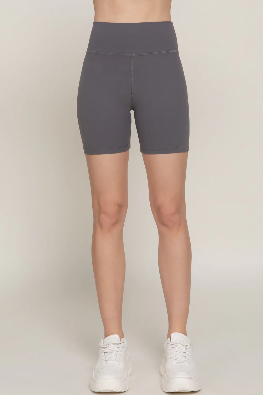 Basic Waist Band Power Stretch Workout Bike Shorts - Image 9