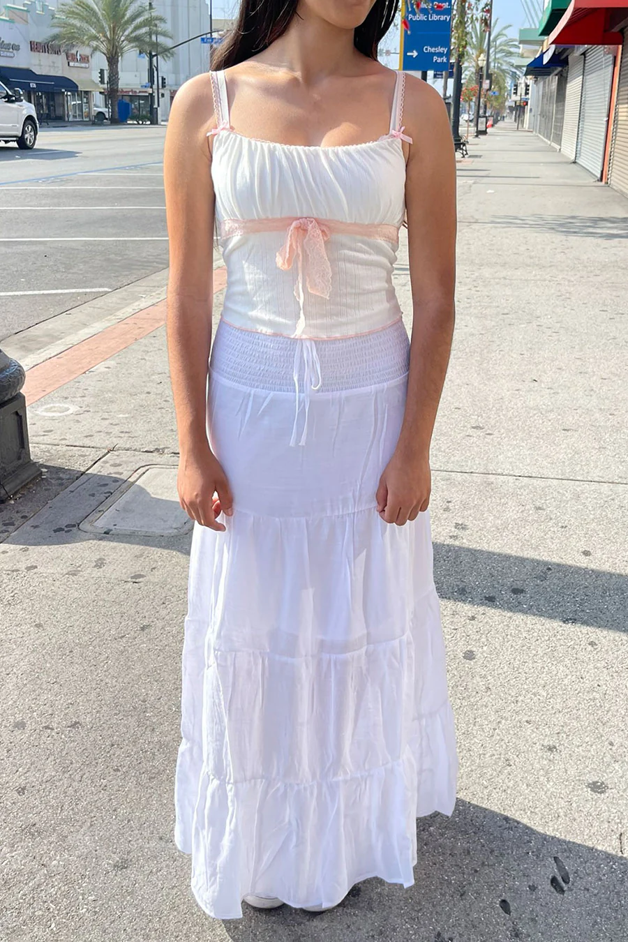 Bohemian Smocked Tiered Maxi Skirt - Image 3