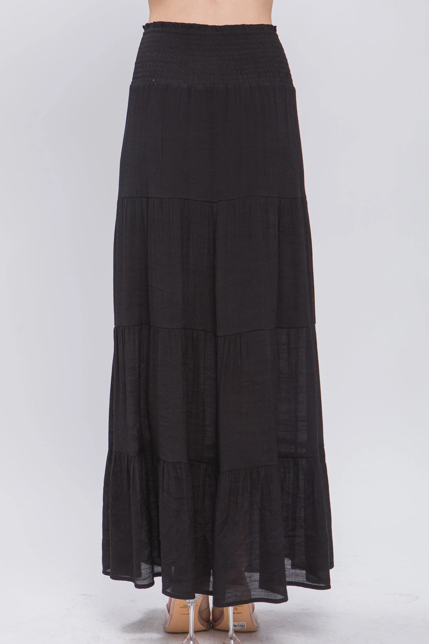 Bohemian Smocked Tiered Maxi Skirt - Image 5