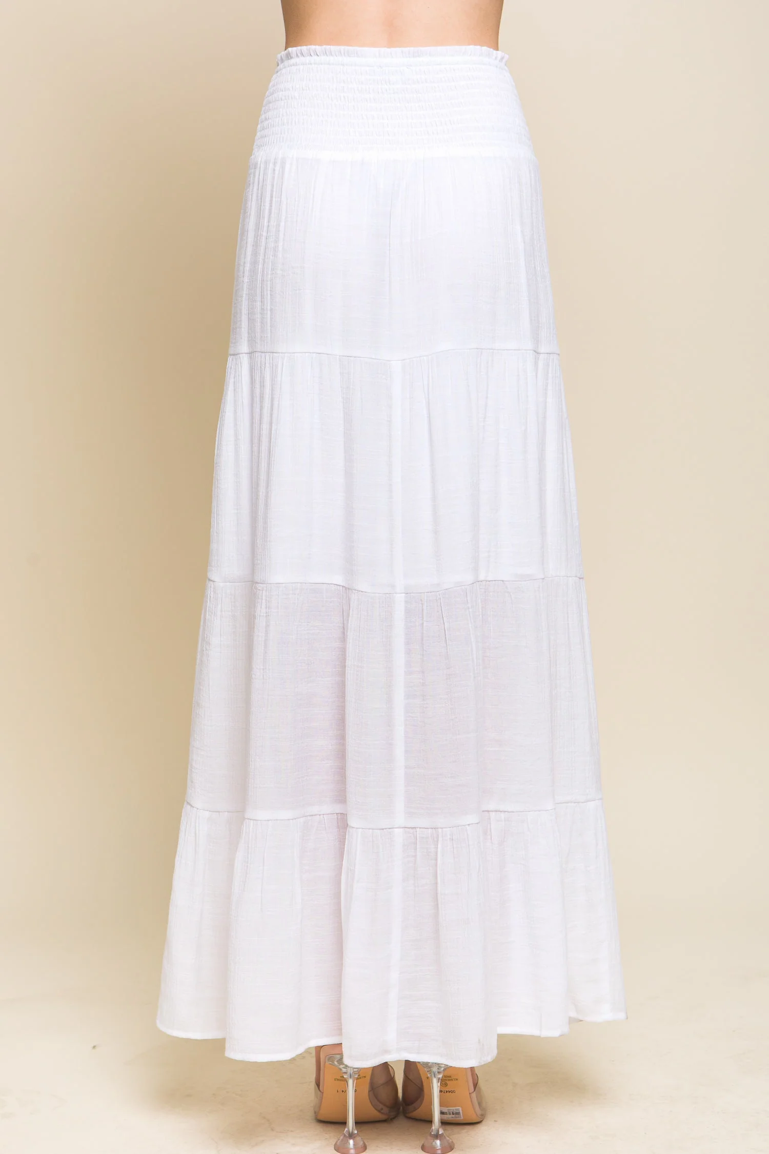 Bohemian Smocked Tiered Maxi Skirt - Image 6