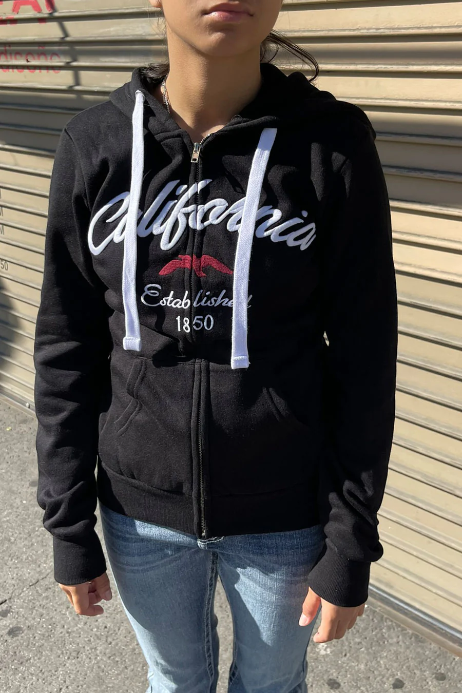 California Bird Fleece Zip-Up Hoodie Jacket - Image 2