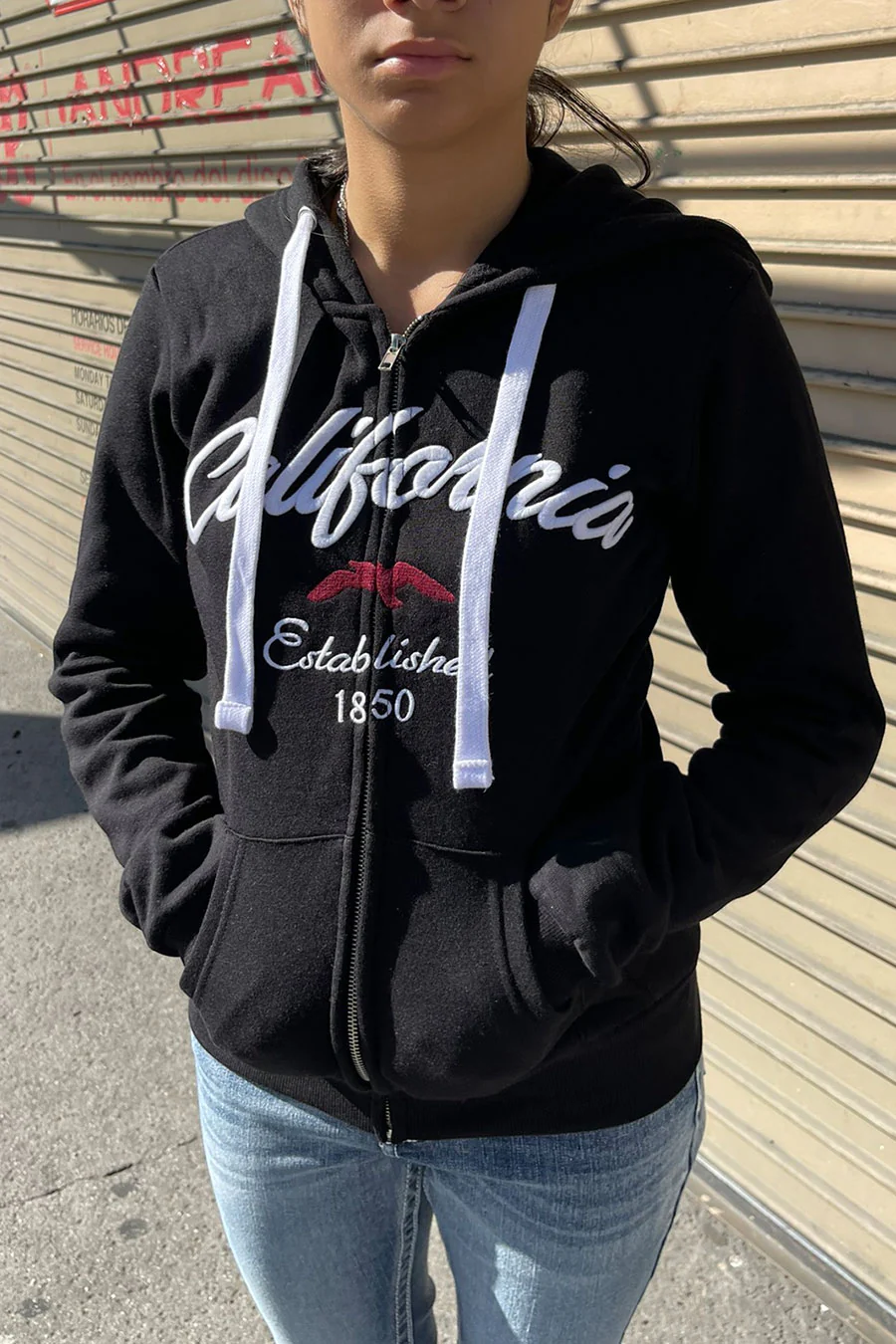 California Bird Fleece Zip-Up Hoodie Jacket - Image 3