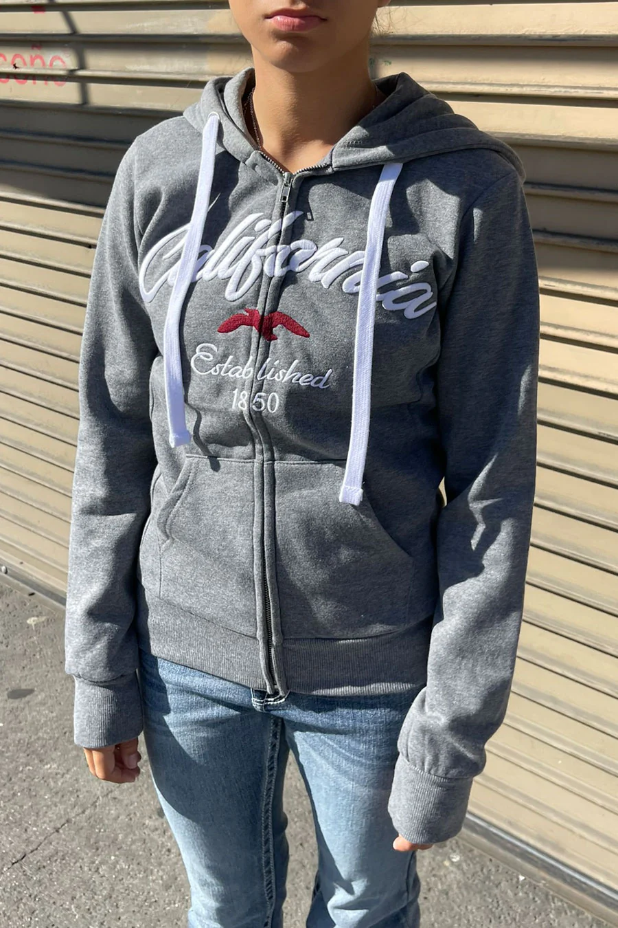 California Bird Fleece Zip-Up Hoodie Jacket - Image 8