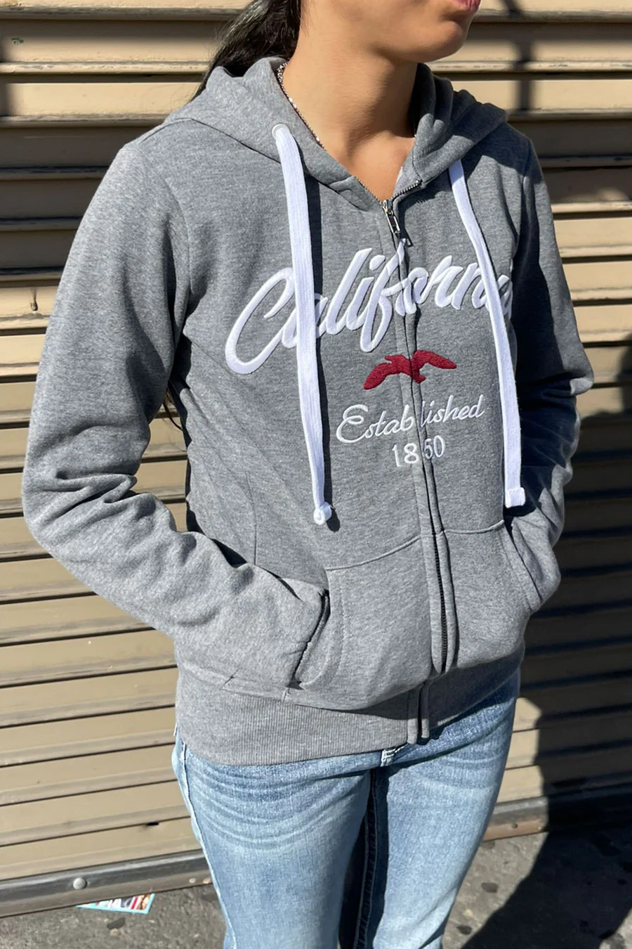 California Bird Fleece Zip-Up Hoodie Jacket - Image 9