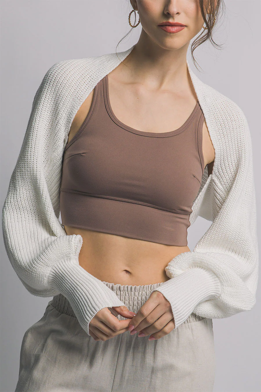 Chunky Sweater Knit Bolero - Image 7