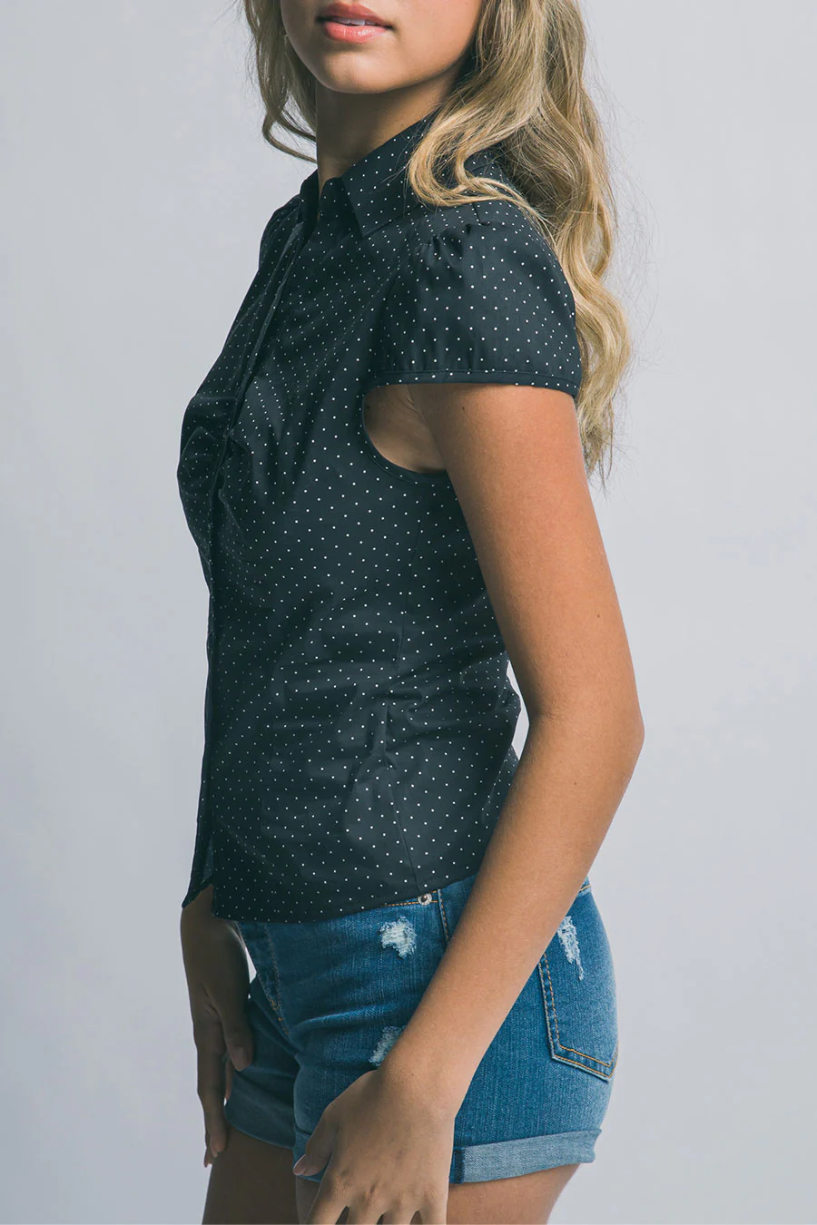 Clean Girl Polka Dot Short-Sleeve Shirt - Image 3